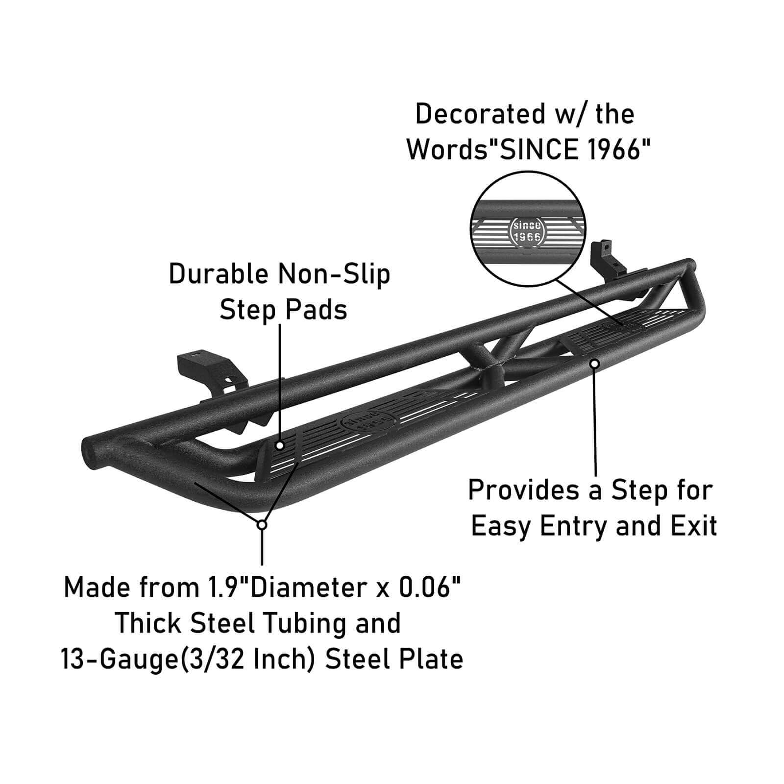 Ford Bronco Nerf Bars Side Step (21-22 Models) - ultralisk4x4 BXG.8903-S 12