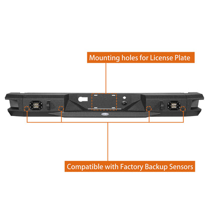 Pickup Discovery Rear Bumper w/ LED Floodlights (18-20 Ford F-150 (Excluding Raptor)) b8521s 8