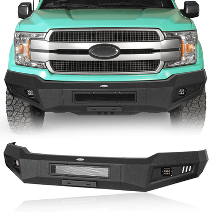 Ford Front Bumper w/ LED Spotlights (18-20 Ford F-150 (Excluding Raptor)) b8250s 1