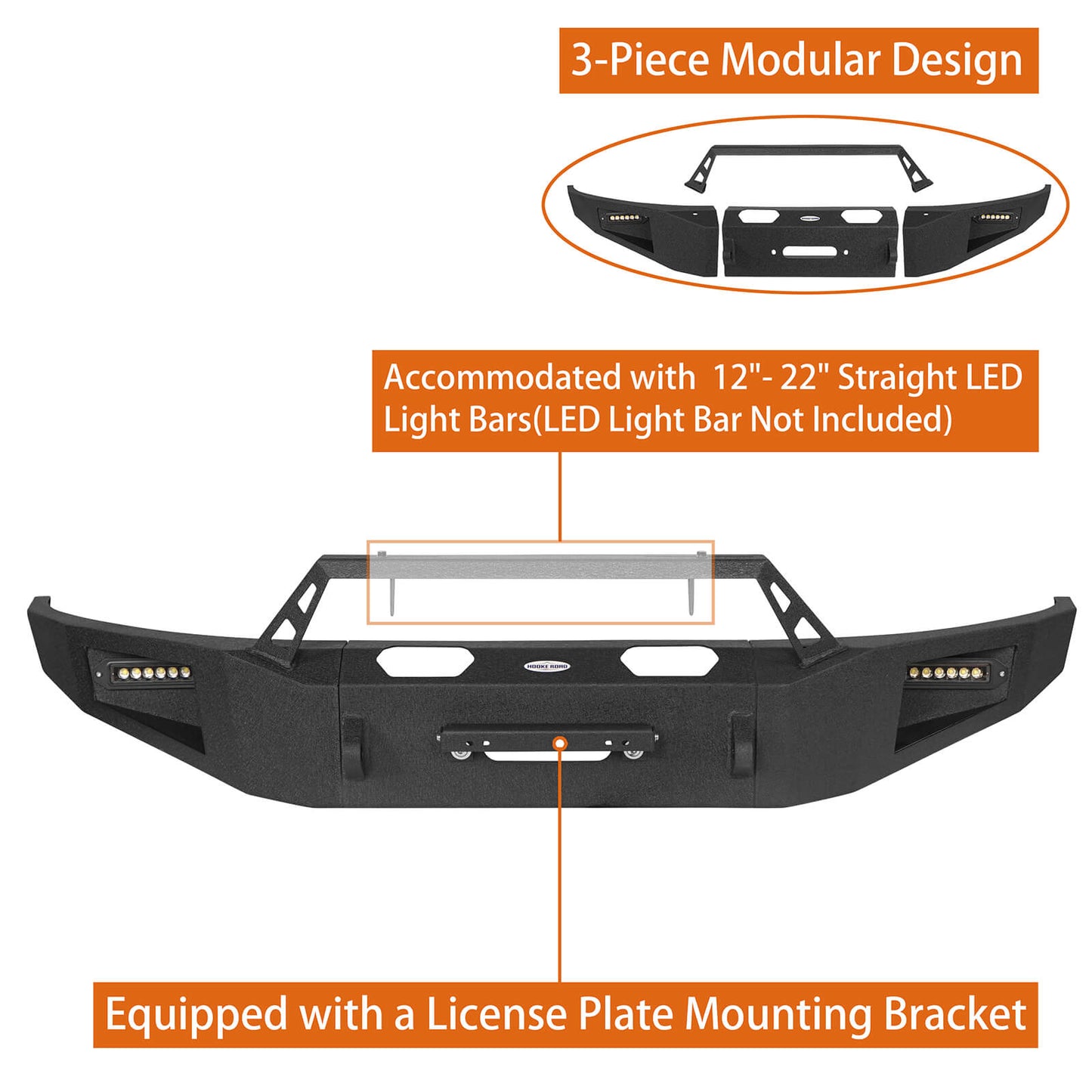 Ford Heavy Duty Front Winch Bumper Replacement (19-23 Ranger) - Ultralisk 4x4 b8801 5