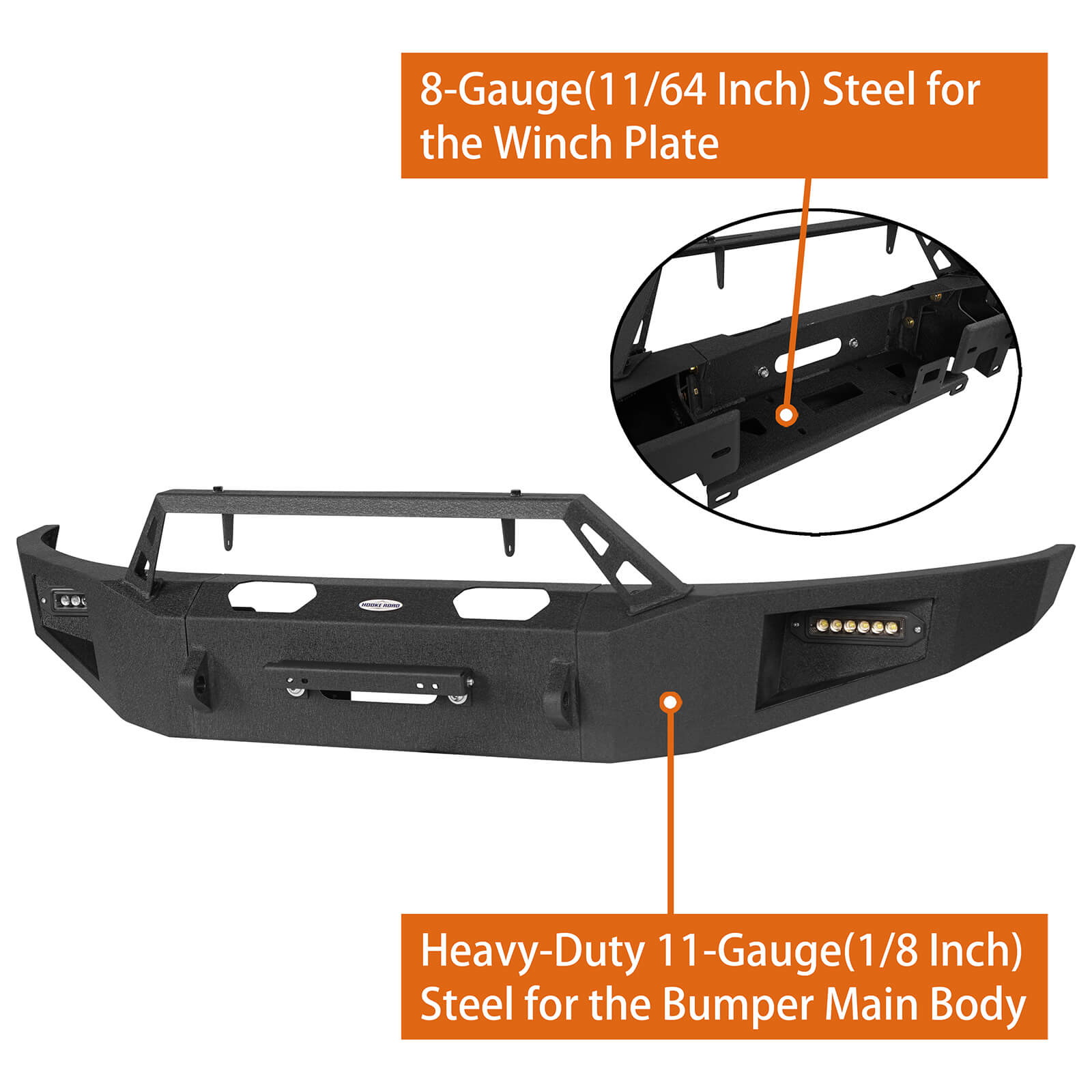 Ford Heavy Duty Front Winch Bumper Replacement (19-23 Ranger) - Ultralisk 4x4 b8801 6