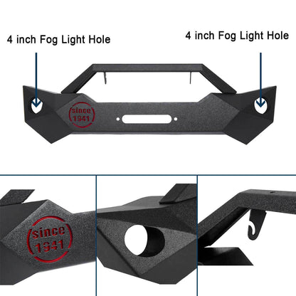 Fragmentation Stubby Front Bumper(07-18 Jeep Wrangler JK) - Ultralisk 4x4