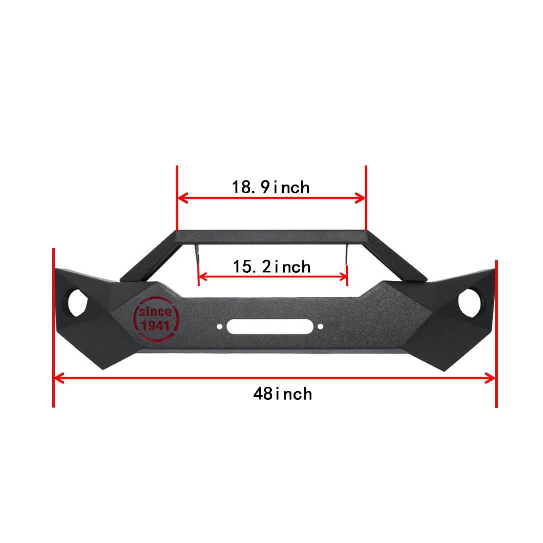 Fragmentation Stubby Front Bumper(07-18 Jeep Wrangler JK) - Ultralisk 4x4