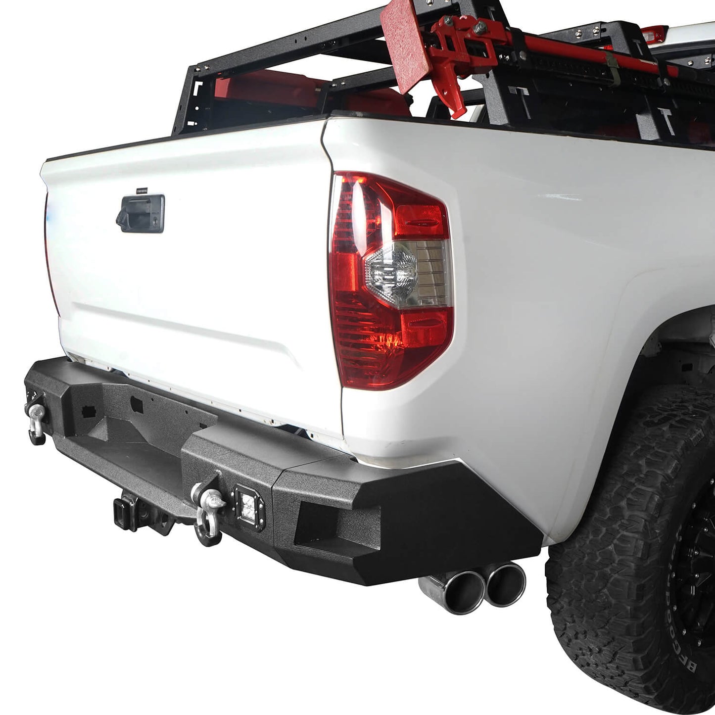 Full Width Front Bumper & Back Bumper & Roof Rack for 2014-2021 Toyota Tundra Crewmax b5000+b5003+b5004 11