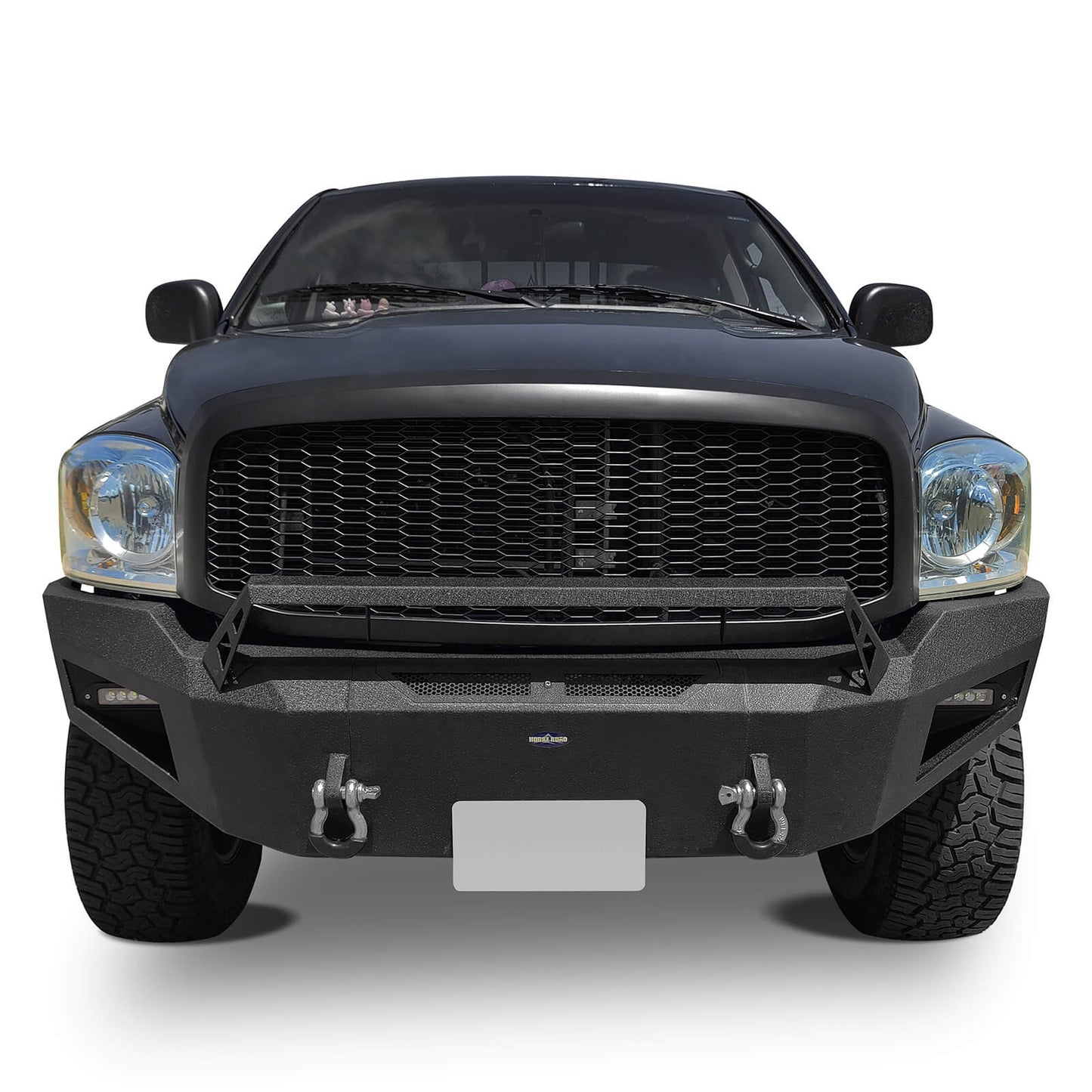 Full-Width Front Bumper with Low Profile Grille Guard Hoop for 2006-2008 Dodge Ram 1500 - Ultralisk 4x4 u6502 3