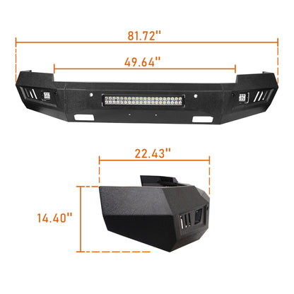 HR Front Bumper(14-15 Chevy Silverado 1500) - ultralisk4x4