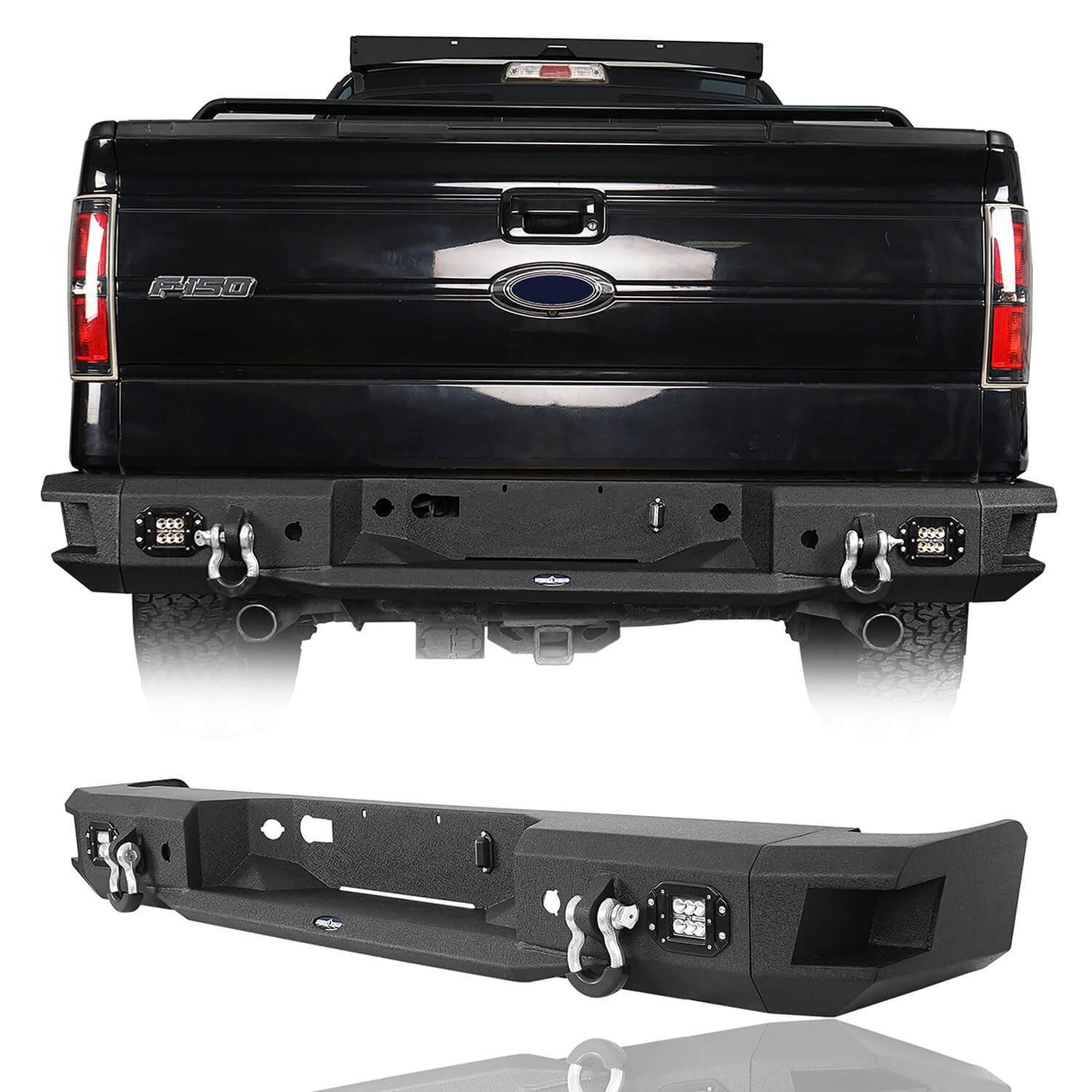 Front Bumper & Rear Bumper & Roof Rack(09-14 Ford F-150 SuperCrew,Excluding Raptor) - ultralisk4x4