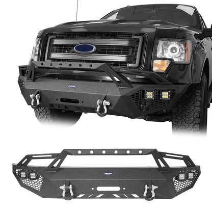 Front Bumper & Rear Bumper & Roof Rack(09-14 Ford F-150 SuperCrew,Excluding Raptor) - ultralisk4x4