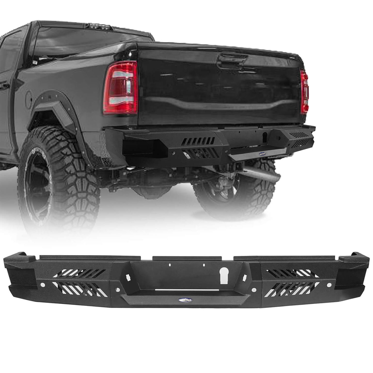 Full Width Front Bumper & Rear Bumper w/ Led Lights for 2019-2021 Dodge Ram 2500 - ultralisk4x4 u63026301 10