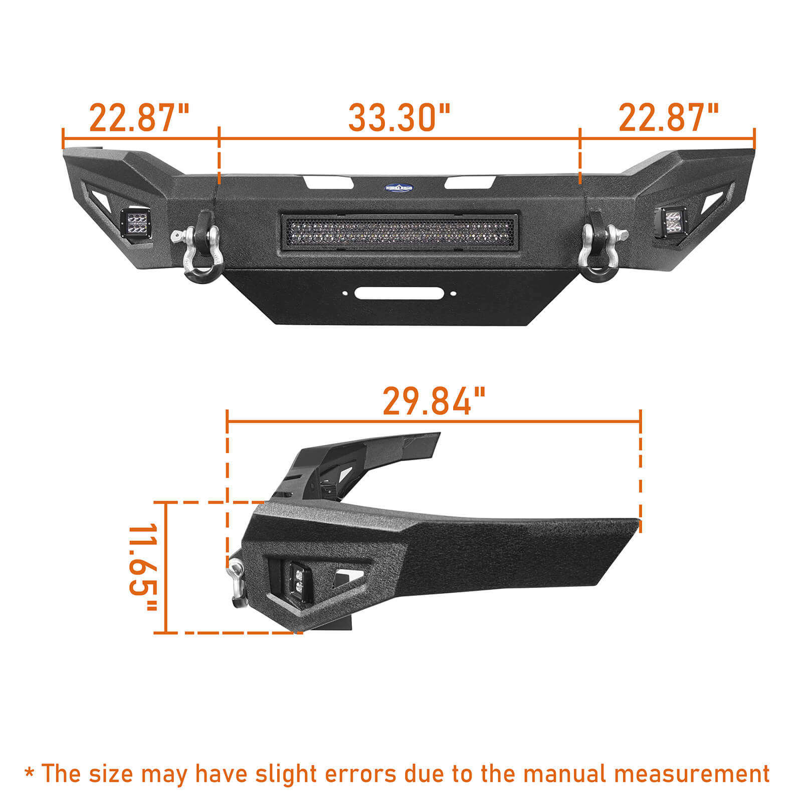 Full Width Front Bumper & Rear Bumper w/ Led Lights for 2019-2021 Dodge Ram 2500 - ultralisk4x4 u63026301 9