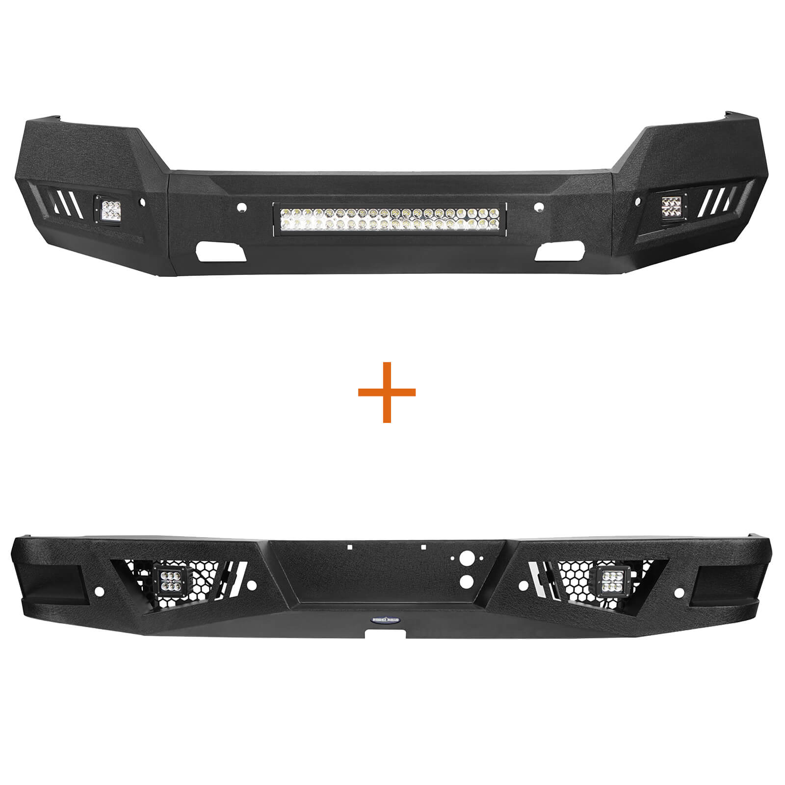 2016-2018 Chevy Silverado 1500 Full Width Front Bumper & Rear Bumper w/Lights- ultralisk4x4 u90239024 2