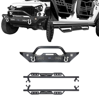 Front Bumper & Side Steps(07-18 Jeep Wrangler JK) - ultralisk4x4