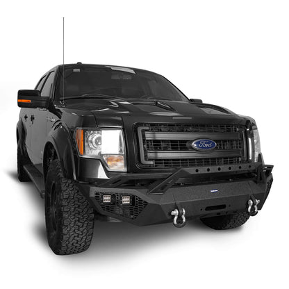 Full Width Front Bumper w/Grill Guard(09-14 Ford F-150, Excluding Raptor) - Ultralisk4x4