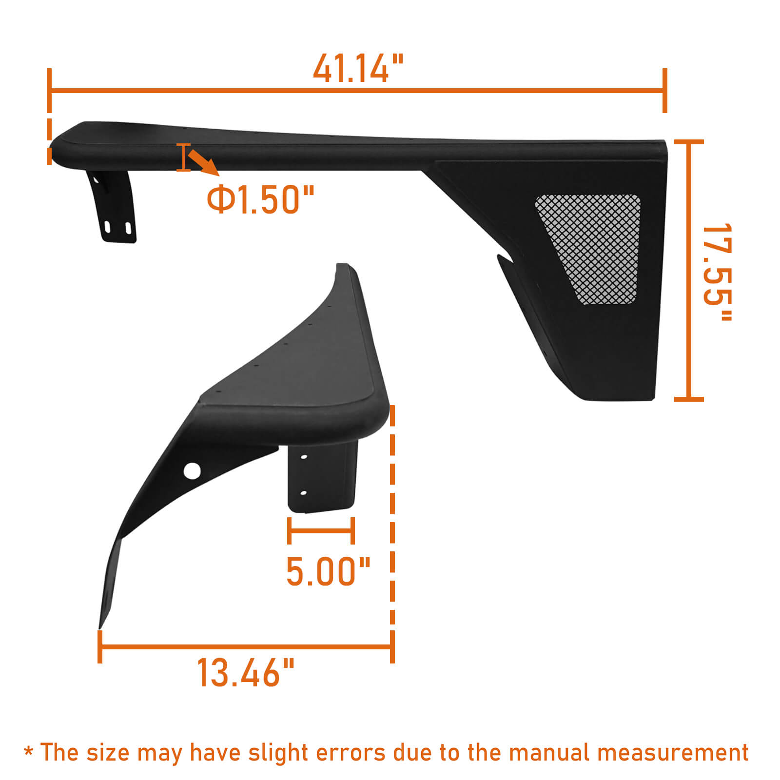 Tubular Front Fender Flares Fenders for 1987-1995 Jeep Wrangler YJ  Jeep YJ Accessories Jeep YJ Parts Ultralisk 4x4 u9018 6