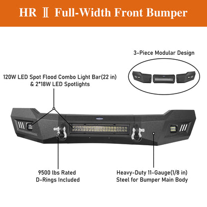 Dodge Ram 1500 Full-Width Front Bumper w/120W LED Light Bar for 2006-2008 Dodge Ram 1500 ultralisk4x4 u6500  5