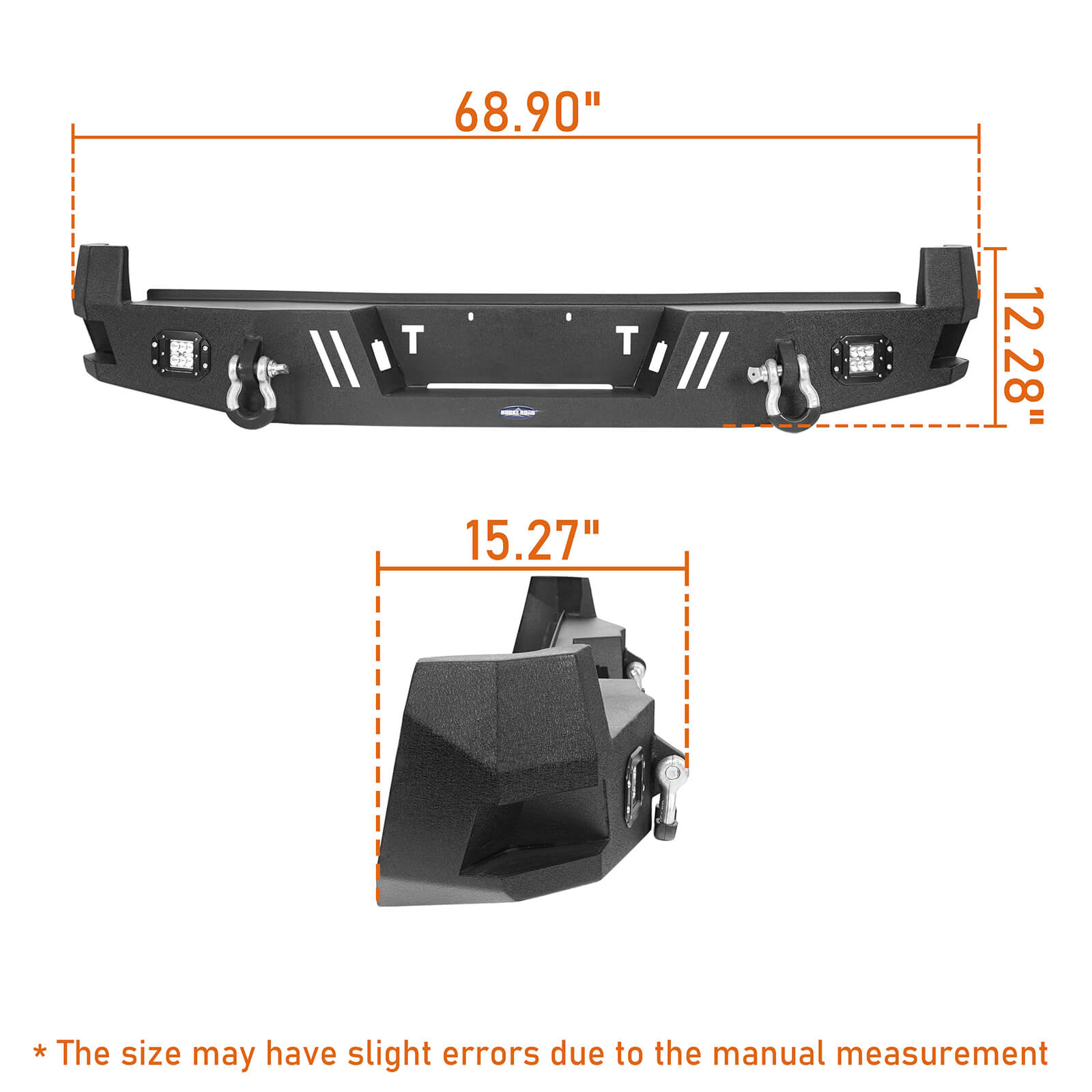 Full Width Front Bumper & Rear Bumper w/Lights for 2005-2011 Toyota Tacoma - Ultralisk 4x4 b40224001-13