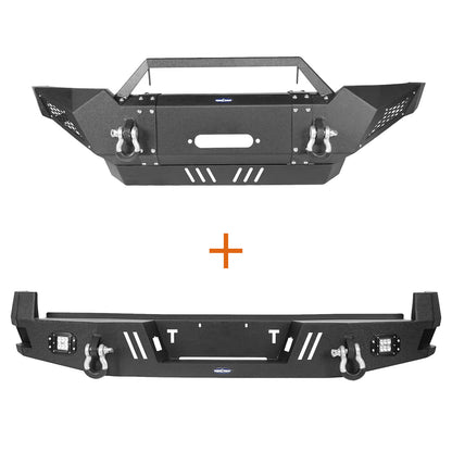 Full Width Front Bumper & Rear Bumper w/Lights for 2005-2011 Toyota Tacoma - Ultralisk 4x4 b40224001-3