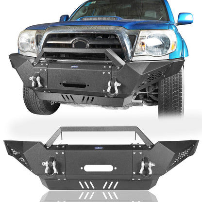 Full Width Front Bumper & Rear Bumper w/Lights for 2005-2011 Toyota Tacoma - Ultralisk 4x4 b40224001-4