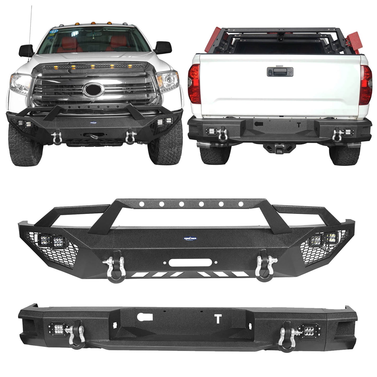 Tundra Full Width Front Bumper & Rear Bumper for 2014-2021 Toyota Tundra b5000+5003 1