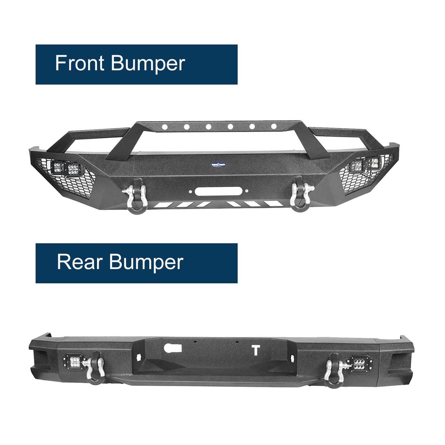 Tundra Full Width Front Bumper & Rear Bumper for 2014-2021 Toyota Tundra b5000+5003 3