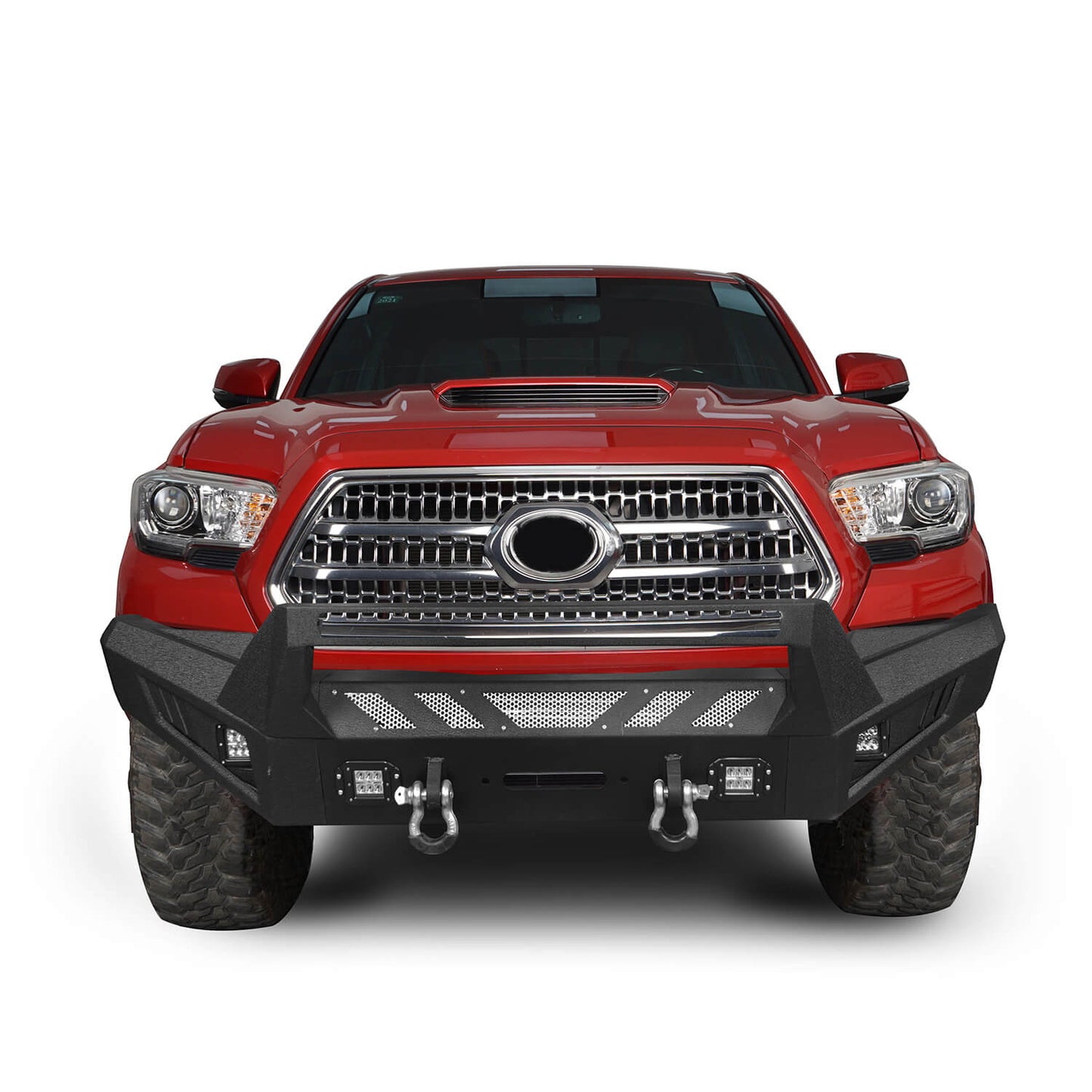 Full-Width Front Bumper with Low-Profile Hoop for 2016-2023 Toyota Tacoma 3rd Gen4 b4201-2