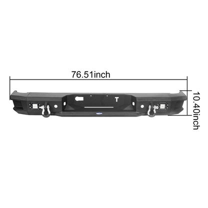 Full Width Rear Bumper for 2007-2013 Toyota Tundra b5201+b5206 6