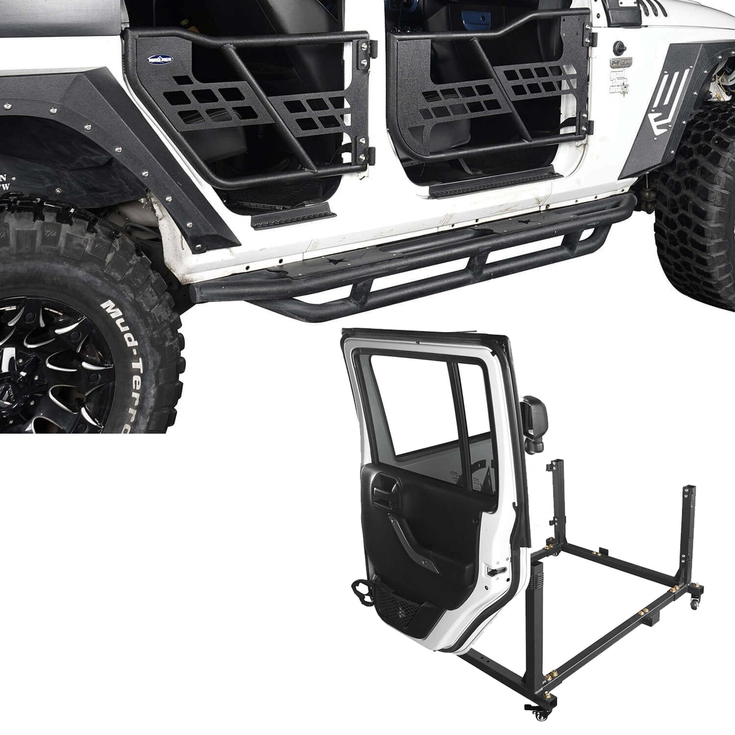 Half Door & Door Storage Door Rack(07-18 Jeep Wrangler JK) - Ultralisk 4x4