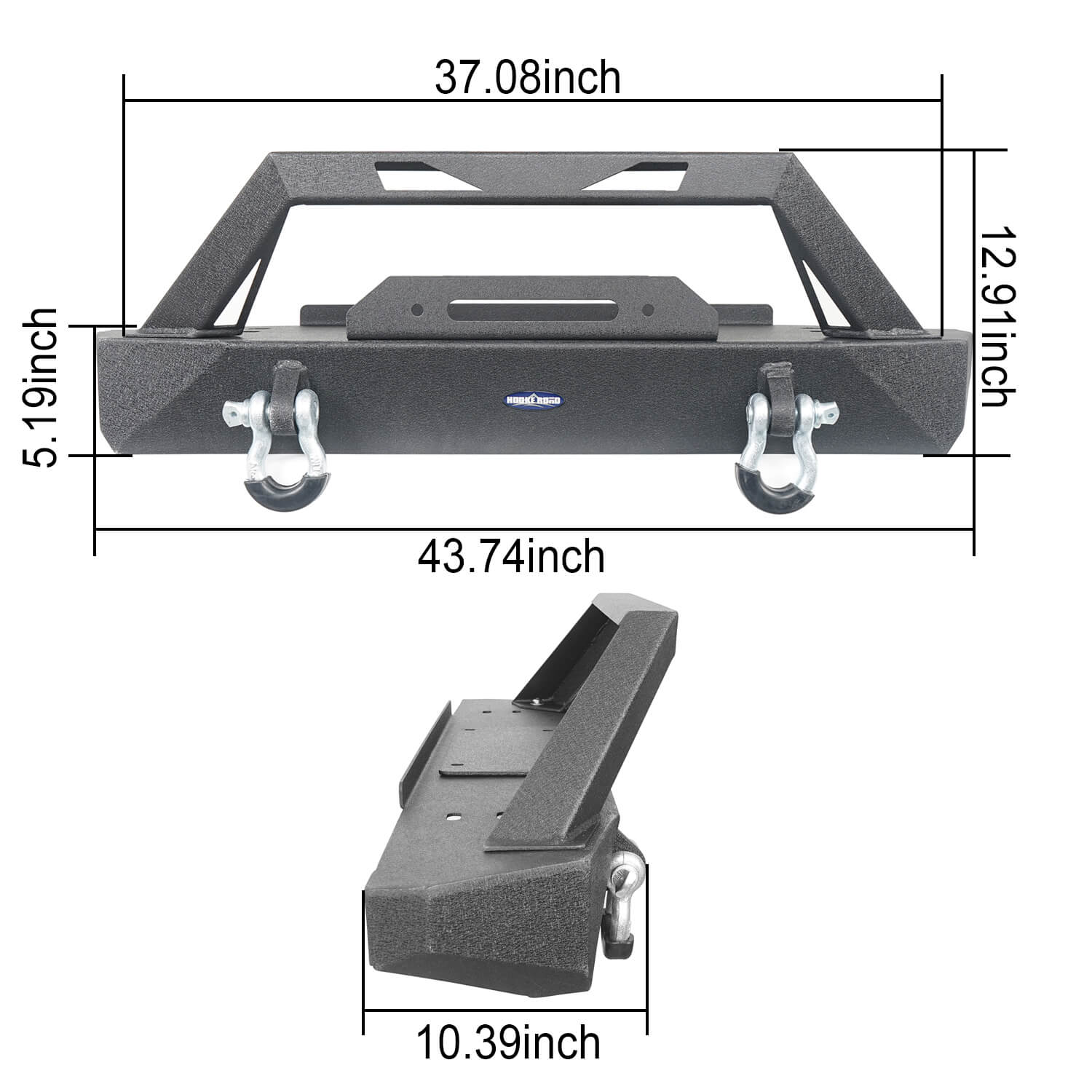 Jeep CJ Stubby Front Bumper with Winch Plate for 1976-1986 Jeep Wrangler CJ Offroad Jeep CJ Bumpers BXG9015 6