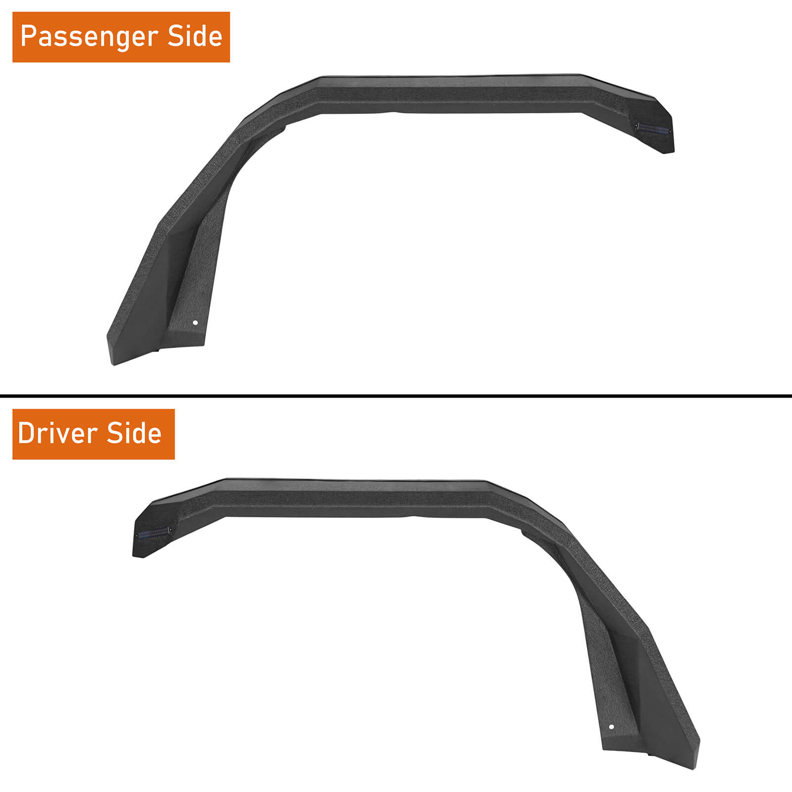 Jeep Flat Front Fender Flares w/ LED Lights ( 18-23 Jeep Wrangler JL & 20-23 Gladiator JT) b033s 11