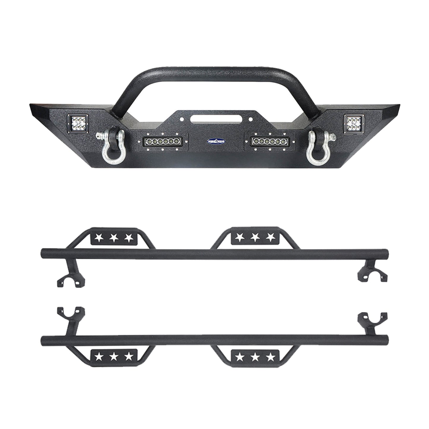 Jeep Front Bumper & Nerf Bar Side Steps (07-18 Jeep Wrangler JK) - ultralisk4x4