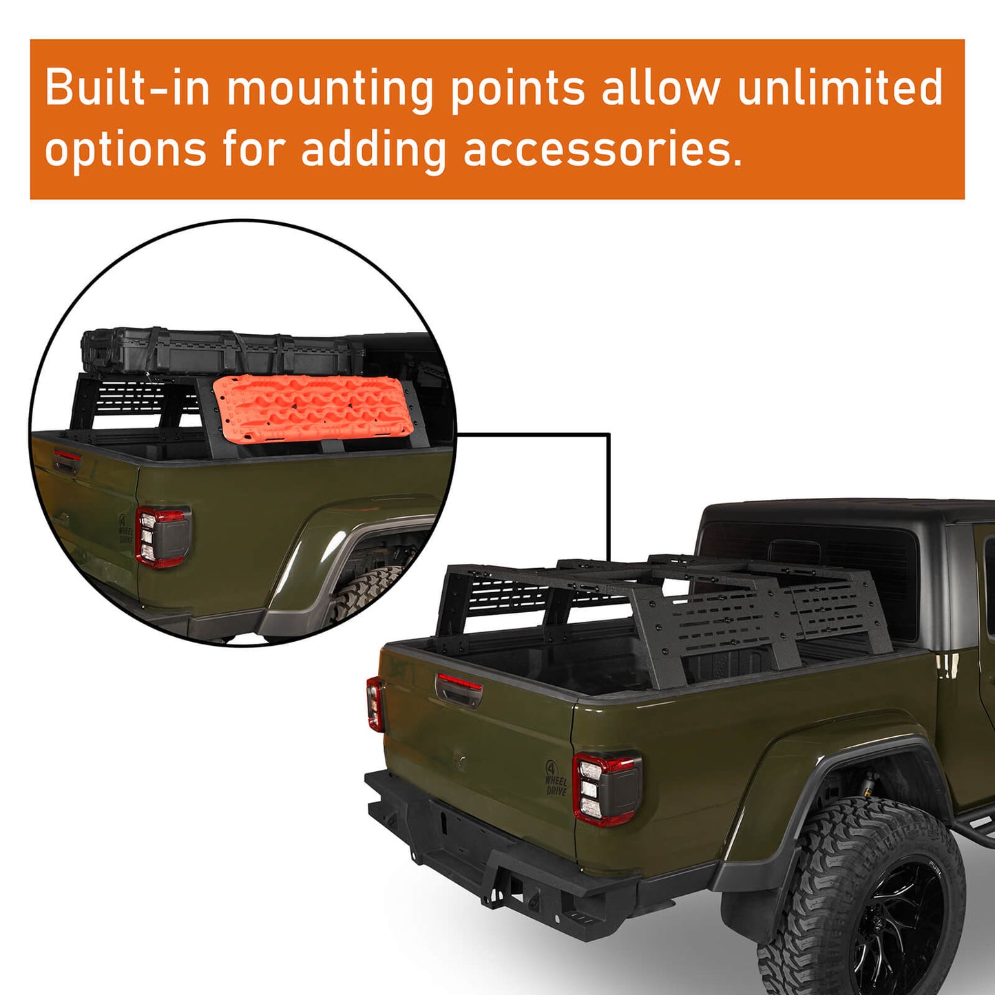 Jeep Gladiator JT & Toyota Tacoma 12.2" High Overland Bed Rack - Ultralisk 4x4