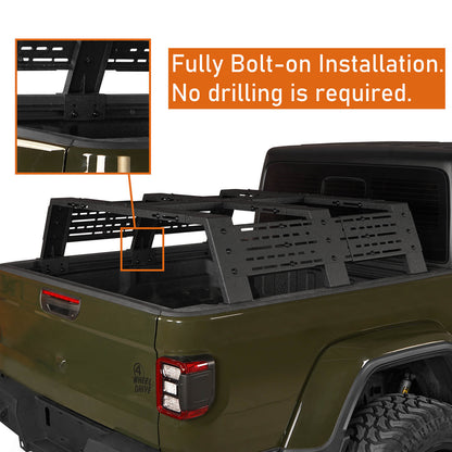 Jeep Gladiator JT & Toyota Tacoma 12.2" High Overland Bed Rack - Ultralisk 4x4