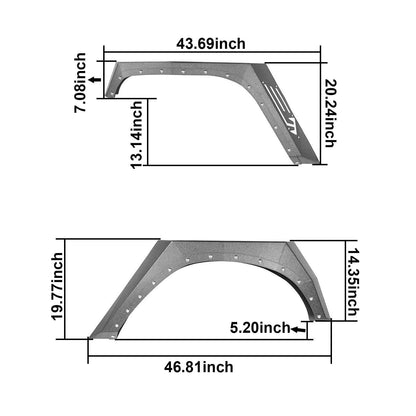 Armour Style Fender Flares & Inner Fender Liners(07-18 Jeep Wrangler JK) - Ultralisk 4x4