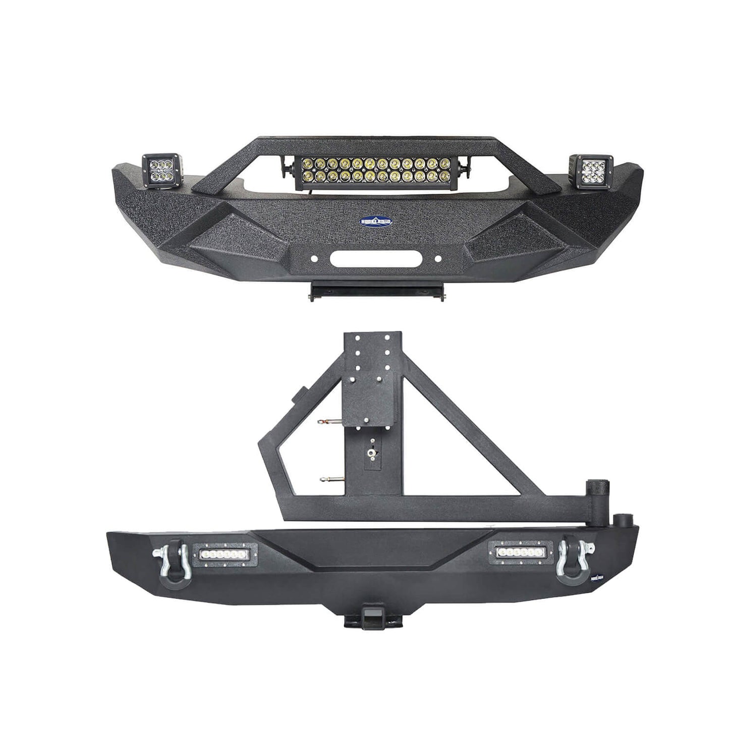 Blade Stubby Front Bumper & Different Trail Rear Bumper w/Tire Carrier Combo(07-18 Jeep Wrangler JK) - Ultralisk 4x4