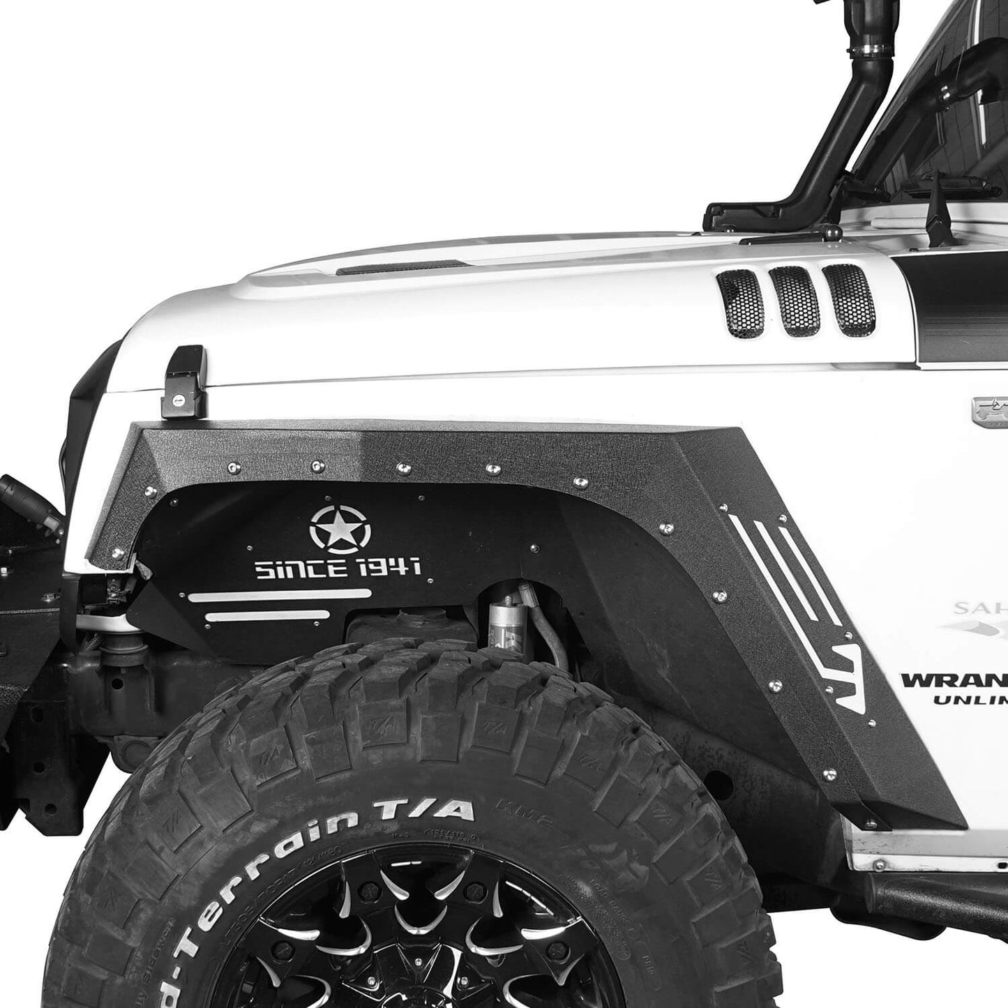 Steel Fender Flares Armour Style (07-18 Jeep Wrangler JK) - Ultralisk 4x4