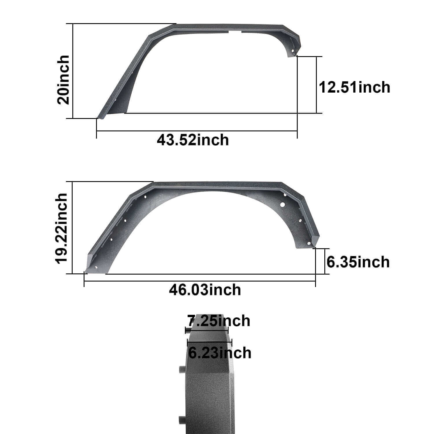 Jeep JK Fenders Fender Flares Flat for 2007-2018 Jeep Wrangler JK - Ultralisk 4x4 u2005 8