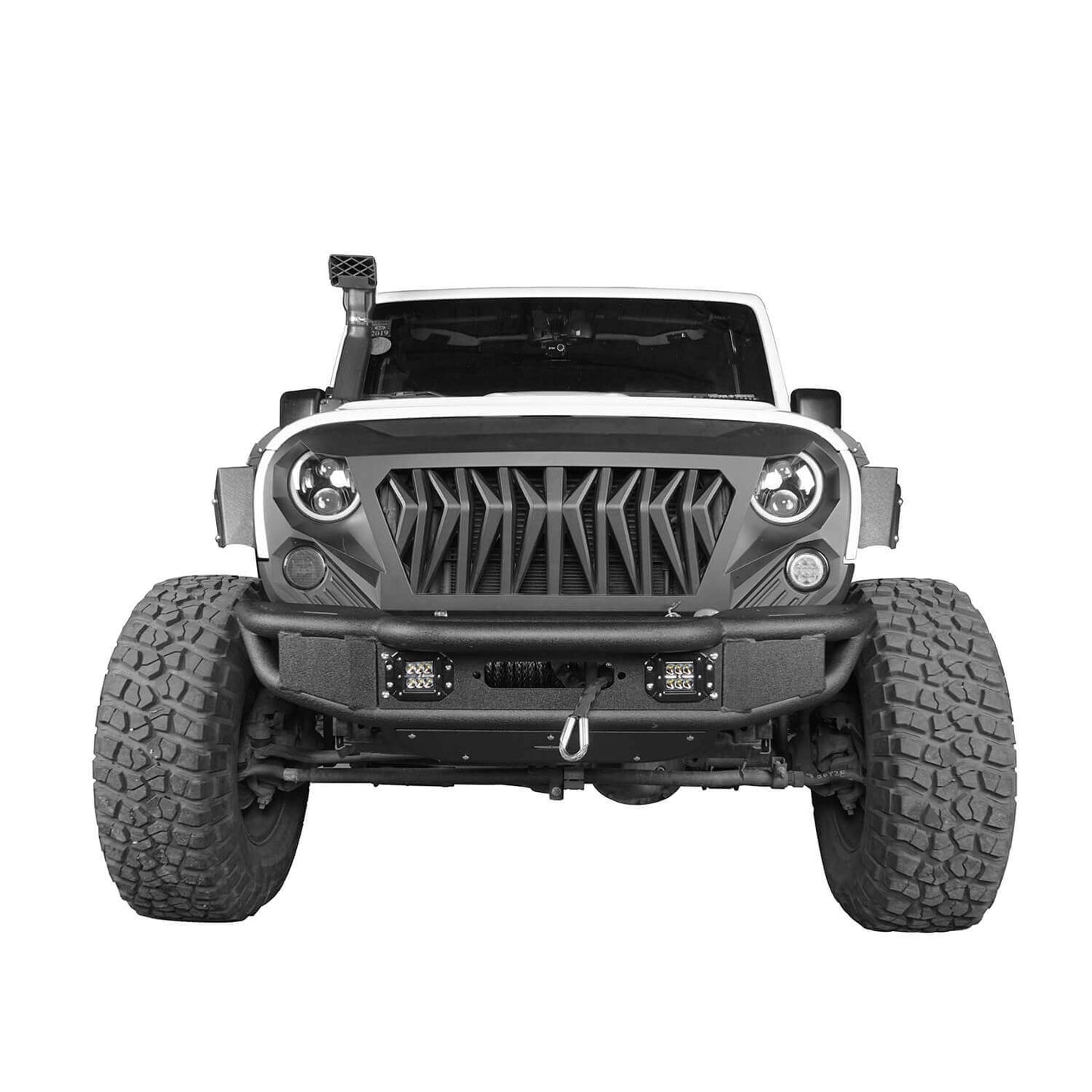 Lotus Tubular Front Bumper & Different Trail Rear Bumper w/Tire Carrier Combo Kit for 2007-2018 Jeep Wrangler JK JKU BXG132114 4