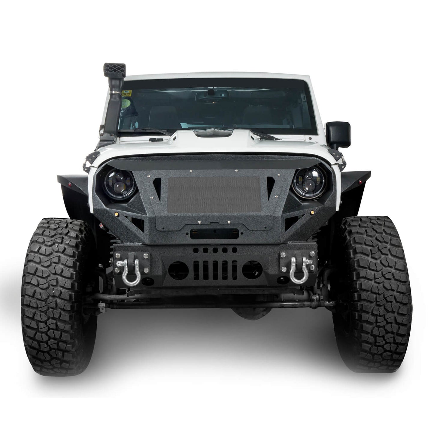 Jeep JK Steel Front Bumper w/Grille & Winch Plate(07-18 Jeep Wrangler JK) - Ultralisk 4x4