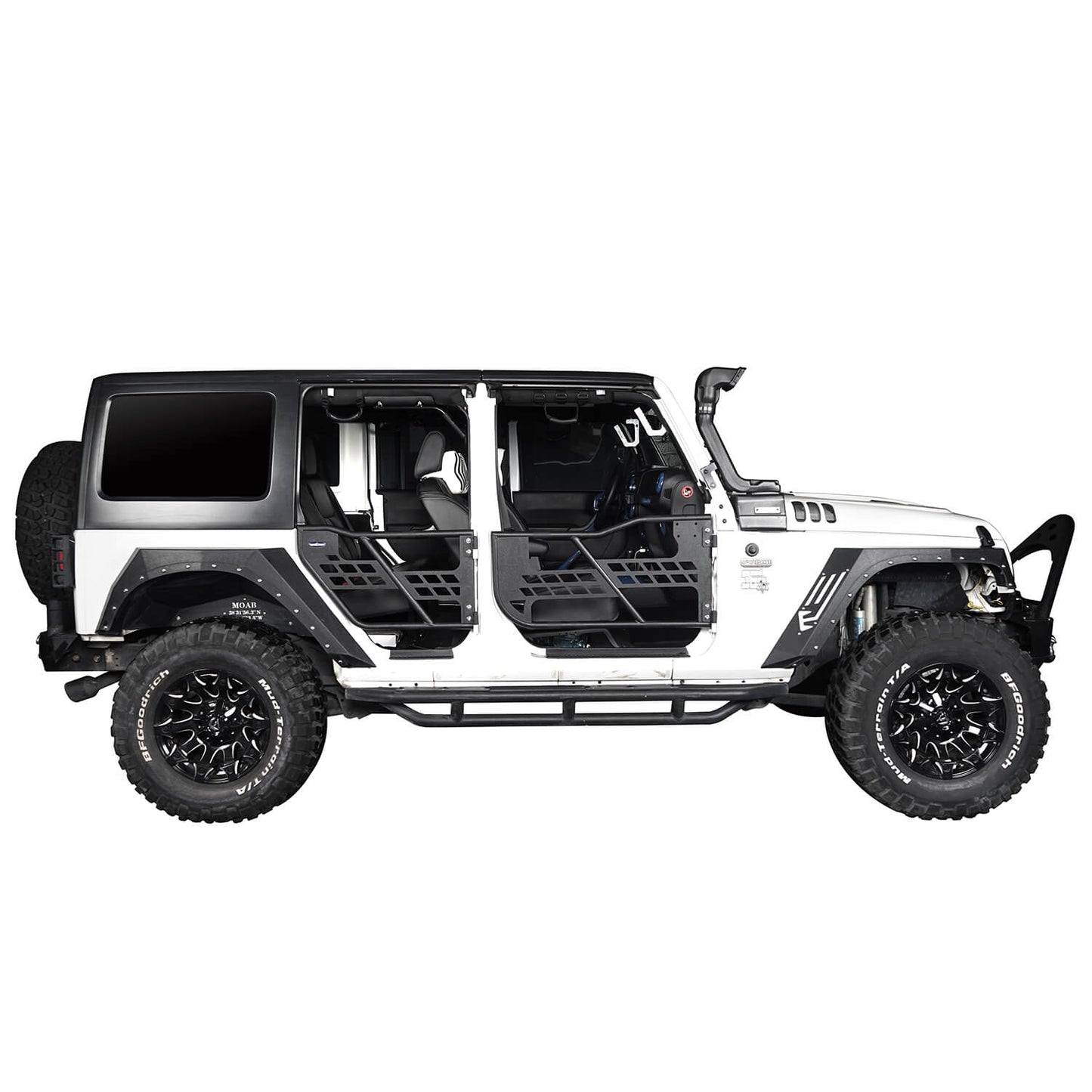 Jeep JK Running Boards and Tubular Half Doors Combo for Jeep Wrangler JK 2007-2018 BXG106136 Jeep JK Side Steps Jeep Tube Doors Jeep Half Doors u-Box Offroad 9