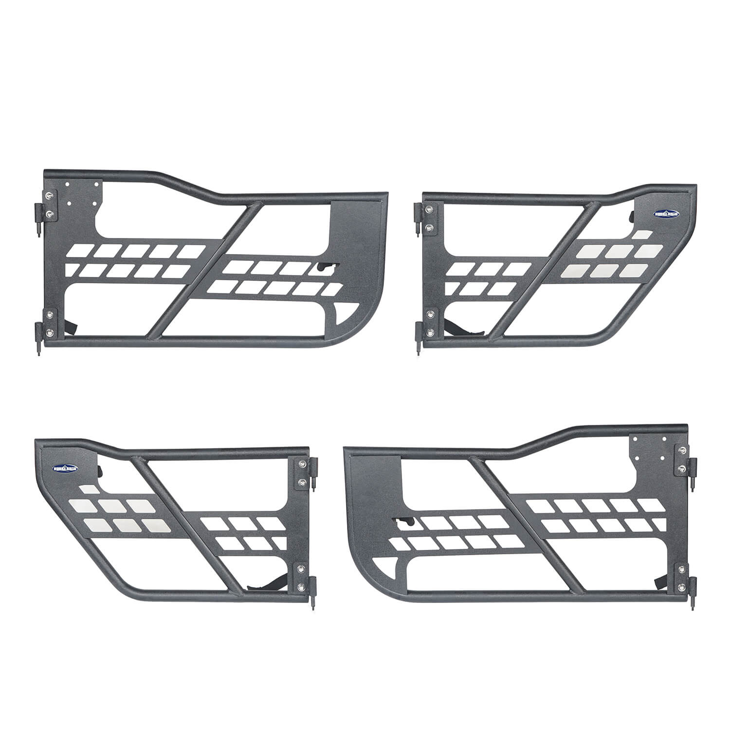 Jeep JK Running Boards and Tubular Half Doors Combo for Jeep Wrangler JK 2007-2018 BXG106136 Jeep JK Side Steps Jeep Tube Doors Jeep Half Doors u-Box Offroad 11