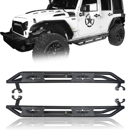 Jeep JK Running Boards and Tubular Half Doors Combo for Jeep Wrangler JK 2007-2018 BXG106136 Jeep JK Side Steps Jeep Tube Doors Jeep Half Doors u-Box Offroad 3