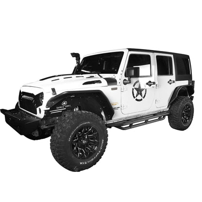 Jeep JK Running Boards and Tubular Half Doors Combo for Jeep Wrangler JK 2007-2018 BXG106136 Jeep JK Side Steps Jeep Tube Doors Jeep Half Doors u-Box Offroad 4