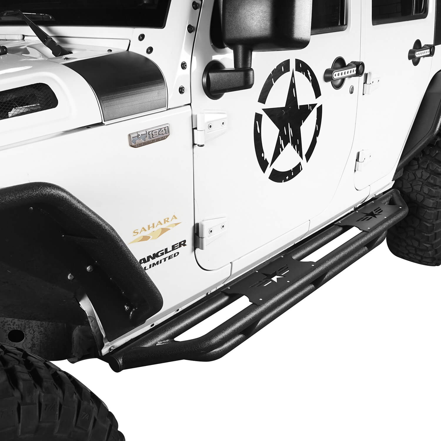 Jeep JK Running Boards and Tubular Half Doors Combo for Jeep Wrangler JK 2007-2018 BXG106136 Jeep JK Side Steps Jeep Tube Doors Jeep Half Doors u-Box Offroad 5