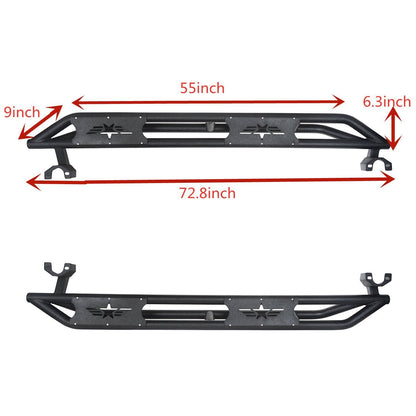 Star Side Steps Running Boards(07-18 Jeep Wrangler JK 4 Doors) - Ultralisk 4x4