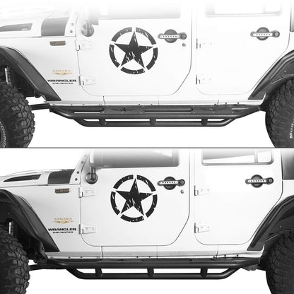 Star Side Steps Running Boards(07-18 Jeep Wrangler JK 4 Doors) - Ultralisk 4x4