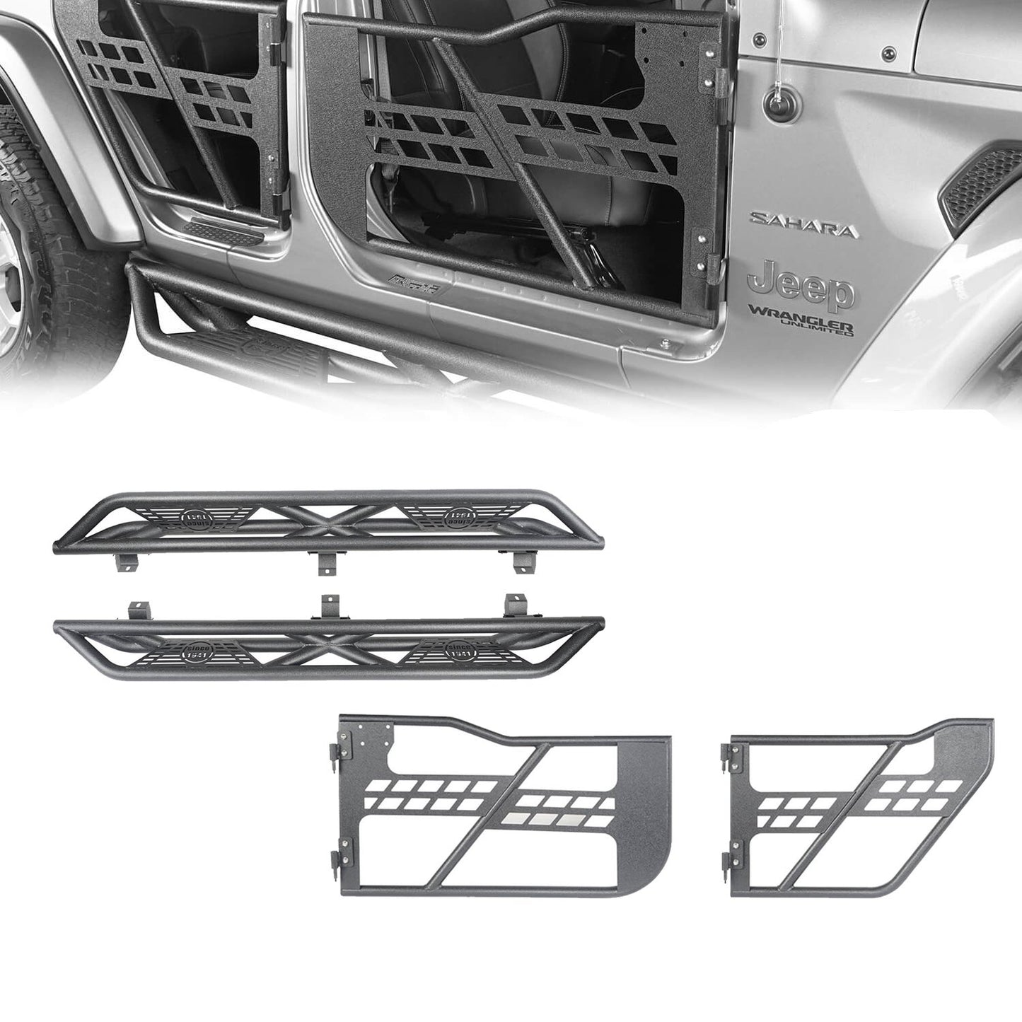 4 Door Tubular Door & Running Boards(18-24 Jeep Wrangler JL) - ultralisk 4x4