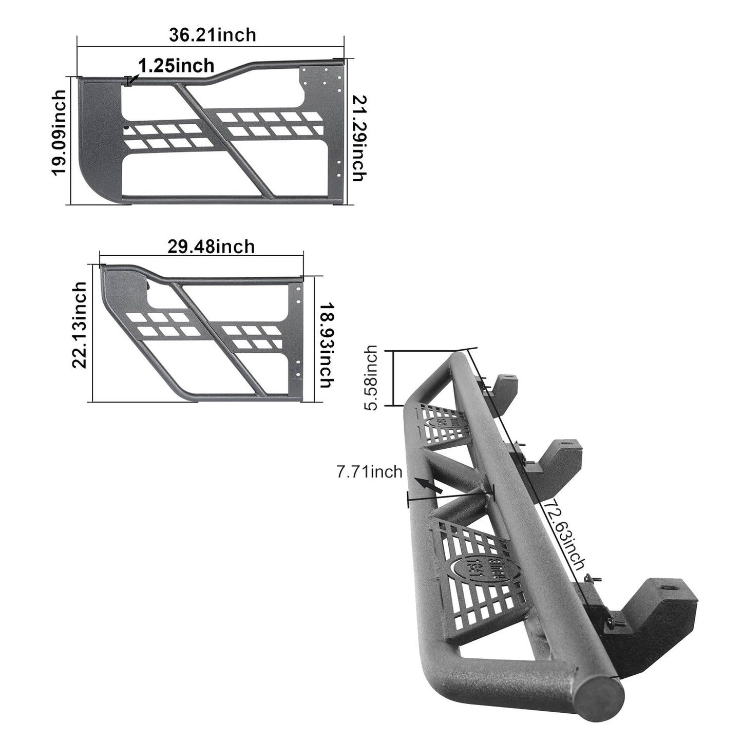 4 Door Tubular Door & Running Boards(18-24 Jeep Wrangler JL) - ultralisk 4x4