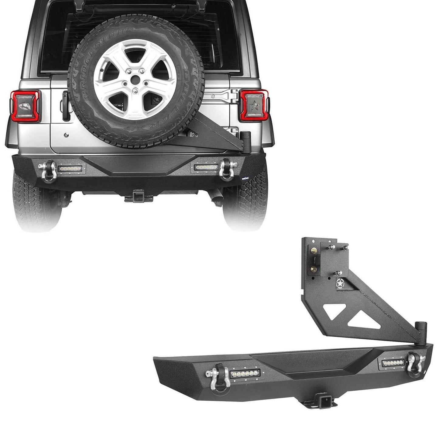 Mad Max Front Bumper & Rear Bumper w/Tire Carrier(18-24 Jeep Wrangler JL) - ultralisk4x4