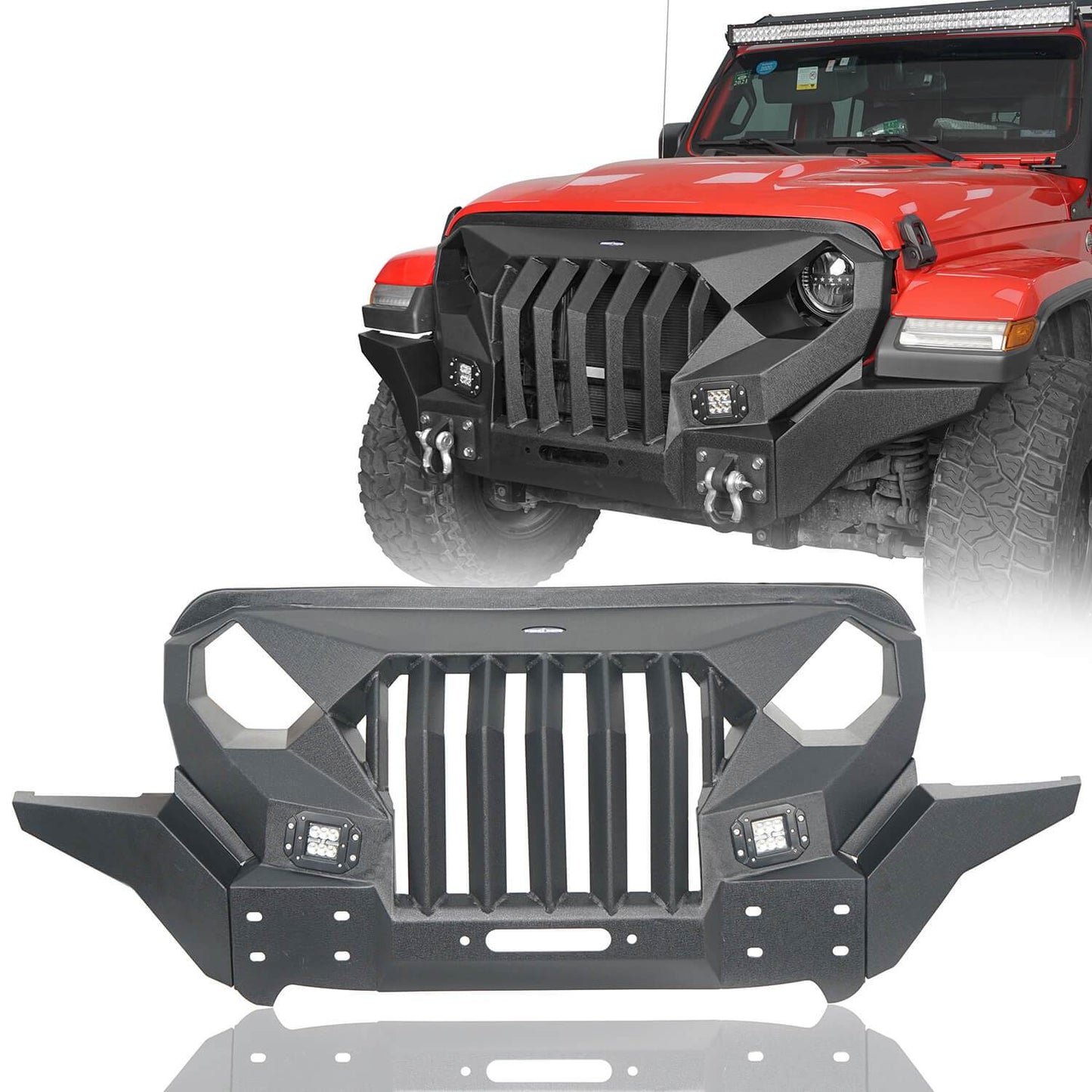 Mad Max Front Bumper & Rear Bumper w/Tire Carrier(18-24 Jeep Wrangler JL) - ultralisk4x4