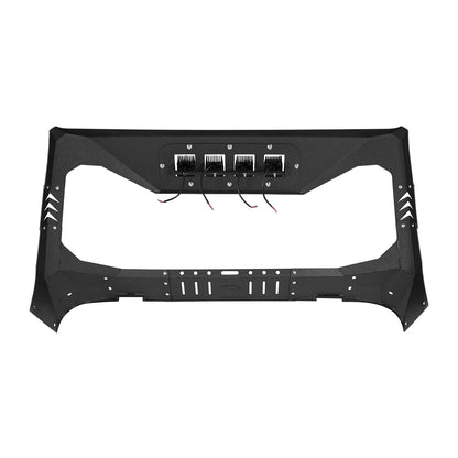 Mad Max Windshield Frame Cover Visor Cowl w/4 x LED Lights Insert(18-24 Jeep Wrangler JL & Gladiator JT(Excluding Mojave)) - Ultralisk 4x4